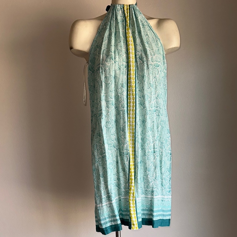 Tommy Bahama Teal and Yellow Halter small Dress NWT